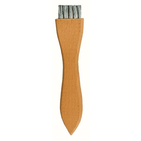 Gordon Brush 2 x 6 Row 0.006 Stainless Steel Bristle and Wood Handle Scratch Brush, PK12 WA12SSG-12 - main